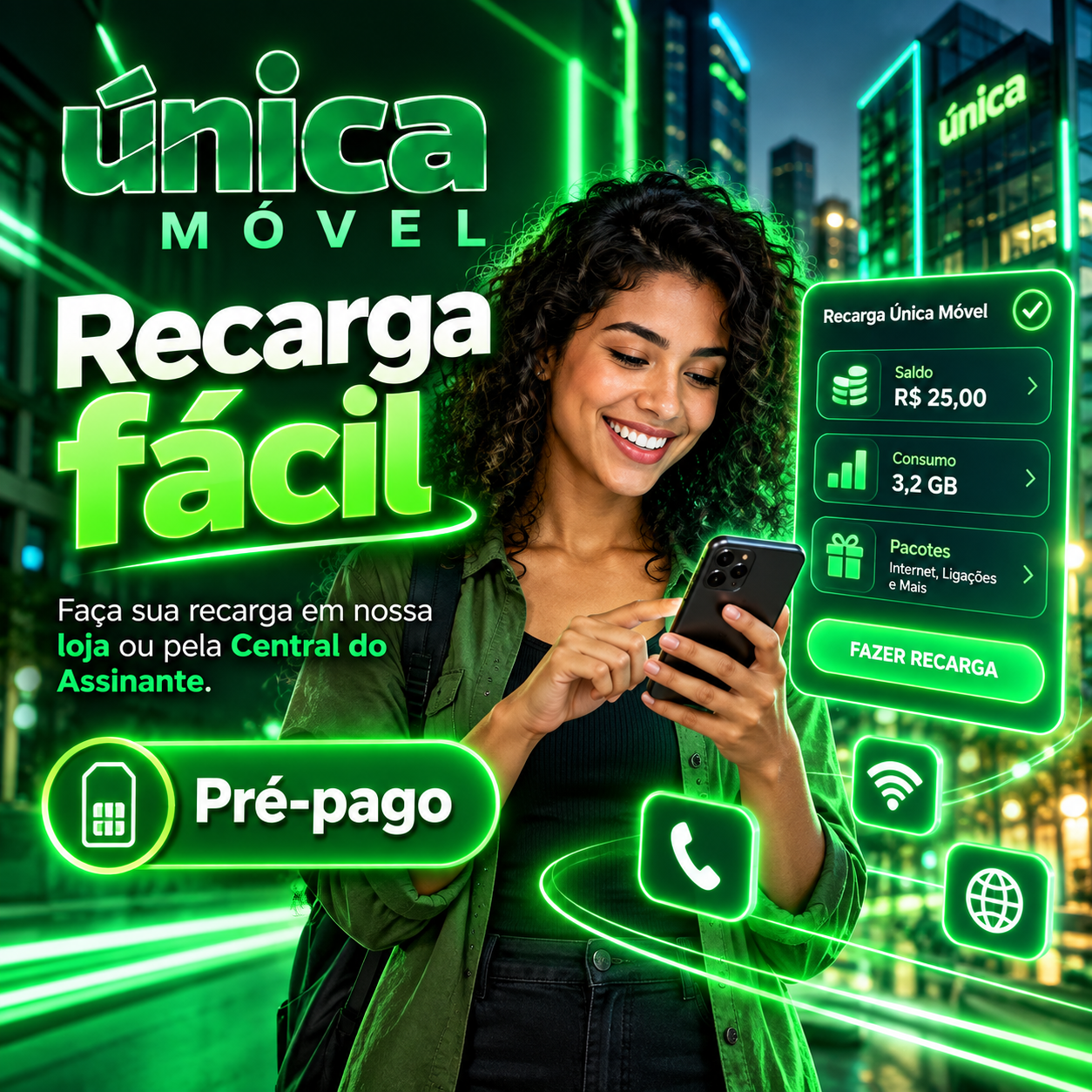 Única Móvel recarga fácil